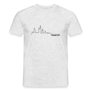 Skyline Frankfurt - Männer T-Shirt - Grau meliert - Vorne - AI Model Male 178 dark (178cm)