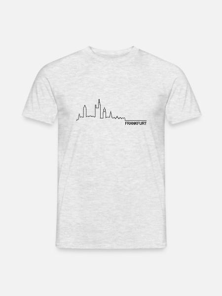 Skyline Frankfurt - Männer T-Shirt - Grau meliert