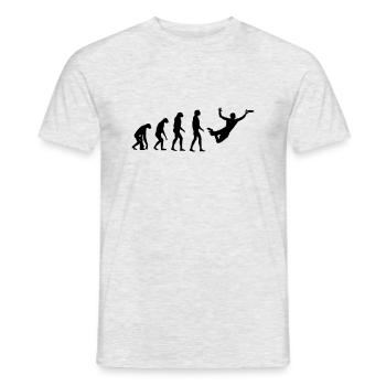 Ultimate Frisbee Evolution - Männer T-Shirt - Grau meliert - Vorne - AI Model Male 178 dark (178cm)