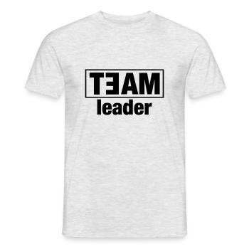 team leader - Männer T-Shirt - Grau meliert - Vorne - AI Model Male 178 dark (178cm)