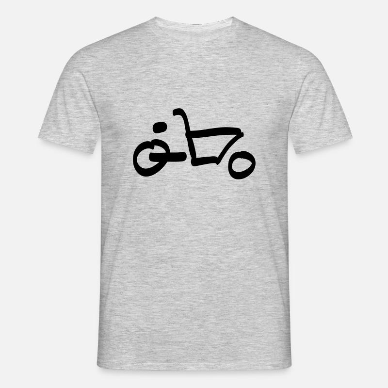 Cargobike Scribble - Männer T-Shirt - Grau meliert