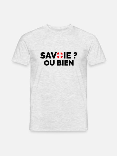 Savoie ou bien - T-shirt homme - gris chiné