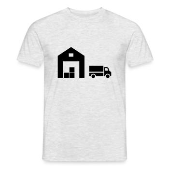Logistik - Männer T-Shirt - Grau meliert - Vorne - AI Model Male 178 dark (178cm)