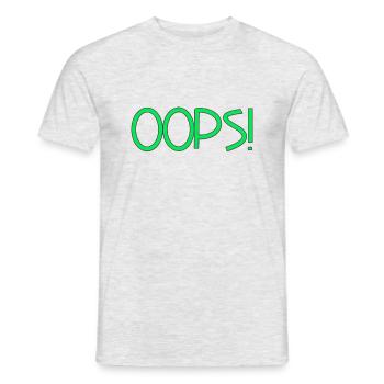 Oops!... 1/2 - Männer T-Shirt - Grau meliert - Vorne - AI Model Male 178 dark (178cm)