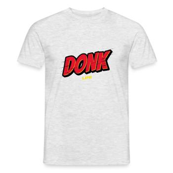 Donk life - Men's T-Shirt - heather grey - Front - AI Model Male 178 dark (178cm)