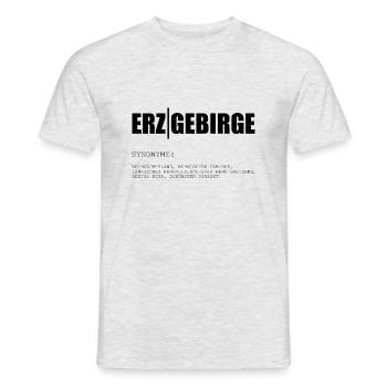 Erzgebirge Synonym - Männer T-Shirt - Grau meliert - Vorne - AI Model Male 178 dark (178cm)