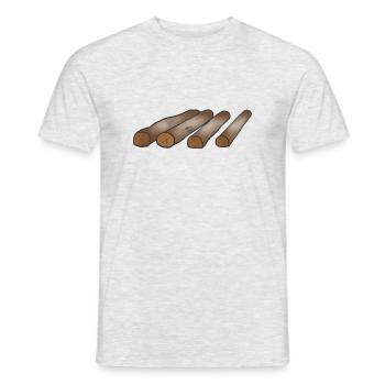 Holz Heizen Holz Liebhaber Geschenk - Männer T-Shirt - Grau meliert - Vorne - AI Model Male 178 dark (178cm)