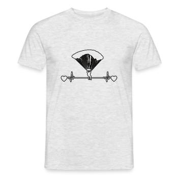 Paragleiter Paragliding Gleitschirmfliegen - Männer T-Shirt - Grau meliert - Vorne - AI Model Male 178 dark (178cm)