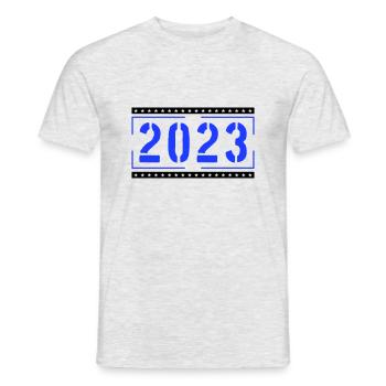 2023 - Men's T-Shirt - heather grey - Front - AI Model Male 178 dark (178cm)