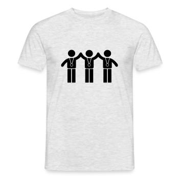 Teamwork - Männer T-Shirt - Grau meliert - Vorne - AI Model Male 178 dark (178cm)