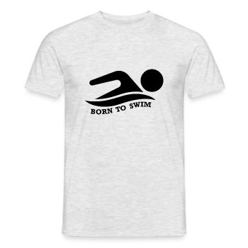 Triathlon Natation Bike Run Marathon - T-shirt homme - gris chiné - Devant - AI Model Male 178 dark (178cm)