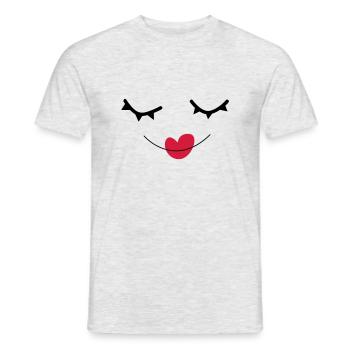 sourire - T-shirt homme - gris chiné - Devant - AI Model Male 178 dark (178cm)