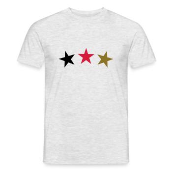 Sterne Deutschland - Männer T-Shirt - Grau meliert - Vorne - AI Model Male 178 dark (178cm)