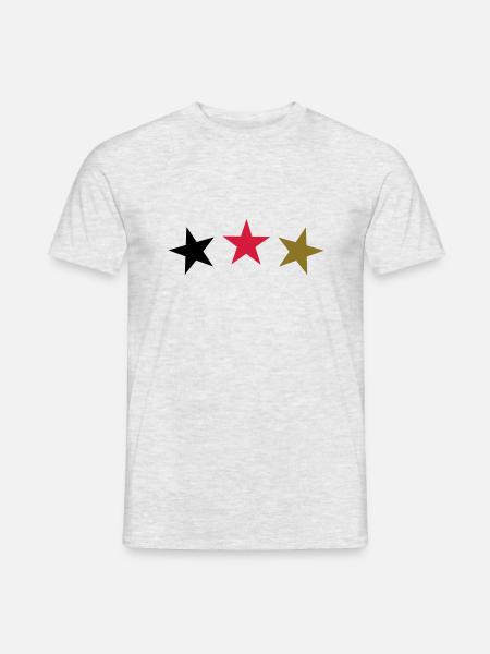 Sterne Deutschland - Männer T-Shirt - Grau meliert