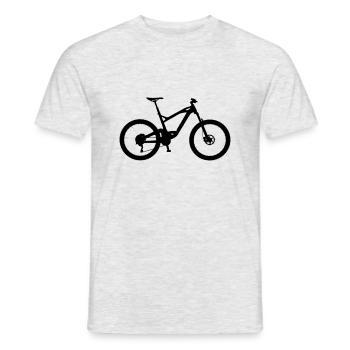 MTB - Mountainbike (dh) - Männer T-Shirt - Grau meliert - Vorne - AI Model Male 178 dark (178cm)