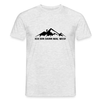 Ich bin dann mal weg - Men's T-Shirt - heather grey - Front - AI Model Male 178 dark (178cm)