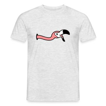 trou mur rire bouche sur nourriture boisson s'incliner - T-shirt homme - gris chiné - Devant - AI Model Male 178 dark (178cm)