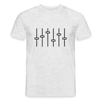 dj_turntables__f1 - Männer T-Shirt - Grau meliert - Vorne - AI Model Male 178 dark (178cm)