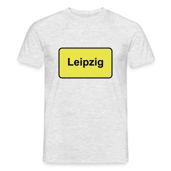 Chemin de Leipzig à Leipzig - T-shirt homme - gris chiné - Devant - AI Model Male 178 dark (178cm)