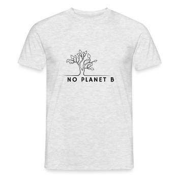No Planet B - Protection de l’environnement - T-shirt homme - gris chiné - Devant - AI Model Male 178 dark (178cm)