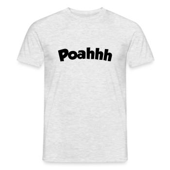 Poah shirt - Men's T-Shirt - heather grey - Front - AI Model Male 178 dark (178cm)