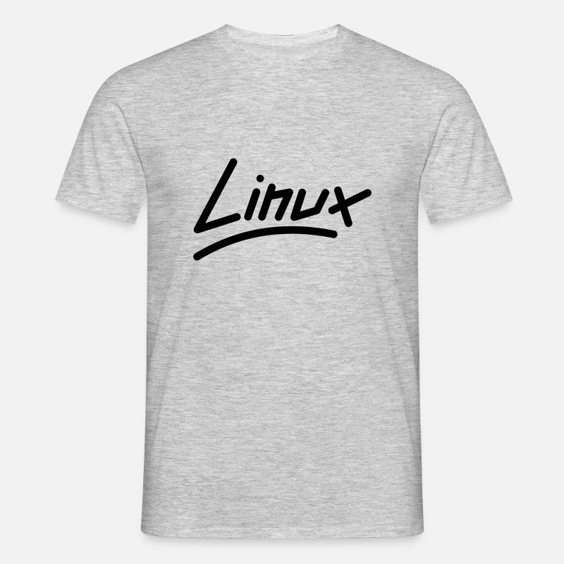 Linux - Vector - Men's T-Shirt - heather grey