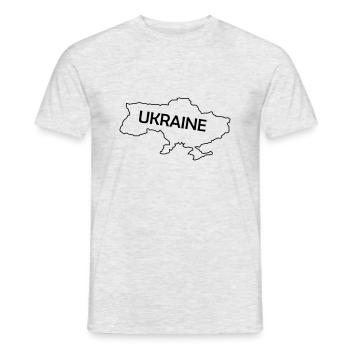 Ukraine Umriss - Männer T-Shirt - Grau meliert - Vorne - AI Model Male 178 dark (178cm)