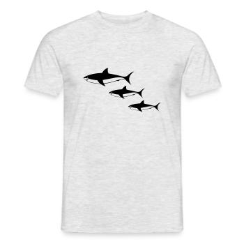 Sharks - Men's T-Shirt - heather grey - Front - AI Model Male 178 dark (178cm)