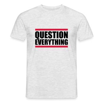 Barre Tout remettre en question - T-shirt homme - gris chiné - Devant - AI Model Male 178 dark (178cm)