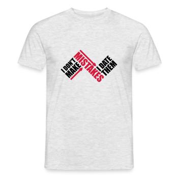 Date Mistakes Quote Logo - Men's T-Shirt - heather grey - Front - AI Model Male 178 dark (178cm)
