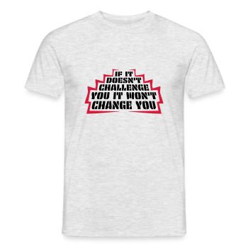 Workout Fitness Motivation Quote - Men's T-Shirt - heather grey - Front - AI Model Male 178 dark (178cm)