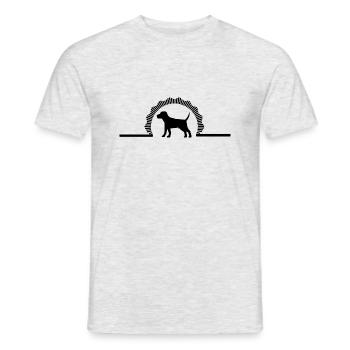 Hund Dog - Männer T-Shirt - Grau meliert - Vorne - AI Model Male 178 dark (178cm)