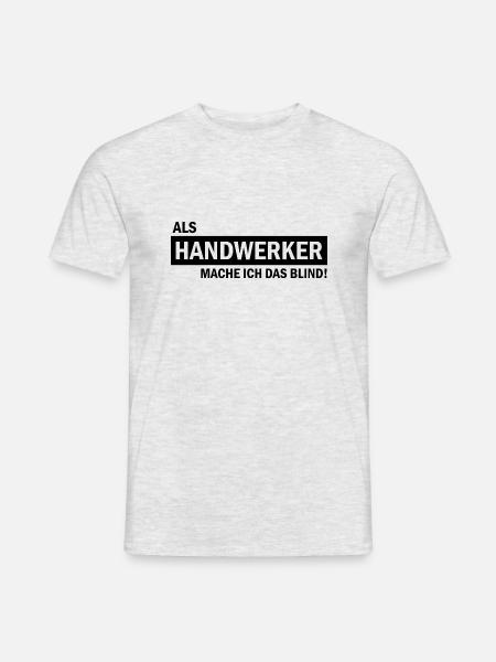 Handwerker Handyman Handwerk Werkzeug Baustelle - Männer T-Shirt - Grau meliert