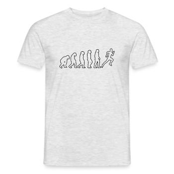 Joggeurs, course à pied, entraînement cardio, jogging en forme - T-shirt homme - gris chiné - Devant - AI Model Male 178 dark (178cm)