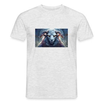 Animaux mignons - moutons - T-shirt homme - gris chiné - Devant - AI Model Male 178 dark (178cm)