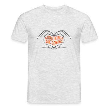 Good Things Are Coming - two-tone - Men's T-Shirt - heather grey - Front - AI Model Male 178 dark (178cm)