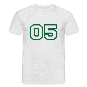 Number 5 Green Sport - Men's T-Shirt - heather grey - Front - AI Model Male 178 dark (178cm)