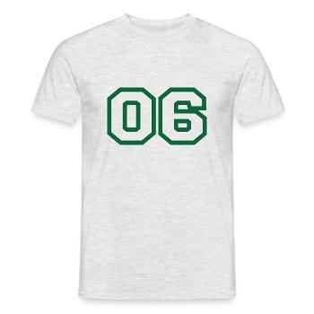 Number 6 green sport - Men's T-Shirt - heather grey - Front - AI Model Male 178 dark (178cm)