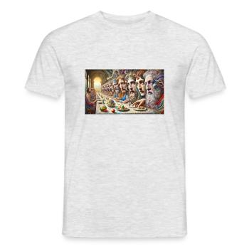 Die Tafel - Männer T-Shirt - Grau meliert - Vorne - AI Model Male 178 dark (178cm)