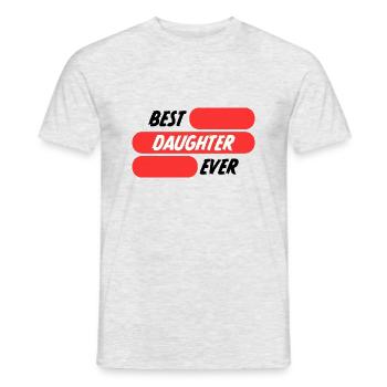 meilleure fille de tous les temps - T-shirt homme - gris chiné - Devant - AI Model Male 178 dark (178cm)