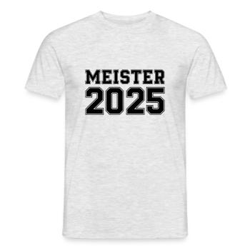 Meister 2025 - Männer T-Shirt - Grau meliert - Vorne - AI Model Male 178 dark (178cm)