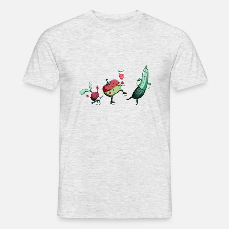 Junges Gemüse - Männer T-Shirt - Grau meliert