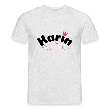 Karin - Men's T-Shirt - heather grey - Front - AI Model Male 178 dark (178cm)