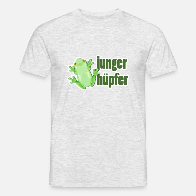 Junger Hüpfer - Männer T-Shirt - Grau meliert