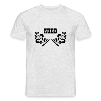 NIED - Frankfurt Stadtteil Shirt - Männer T-Shirt - Grau meliert - Vorne - AI Model Male 178 dark (178cm)