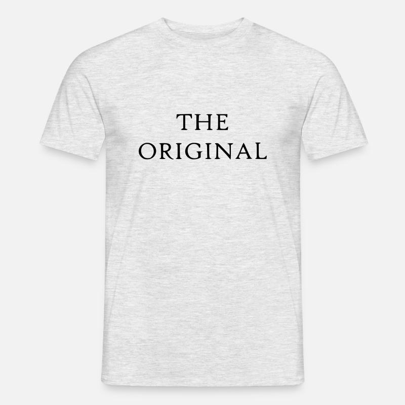 Statement Spruch The Original - Männer T-Shirt - Grau meliert