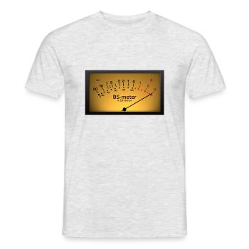 BS meter in E# minor - Men's T-Shirt - heather grey - Front - AI Model Male 178 dark (178cm)