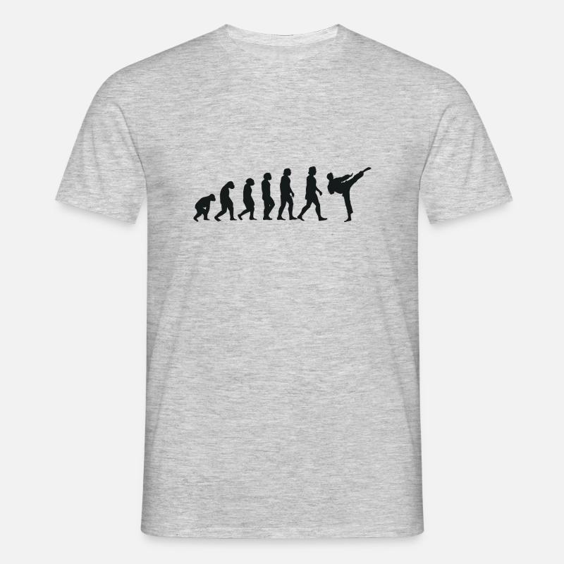 Évolution du karaté - T-shirt Homme - gris chiné
