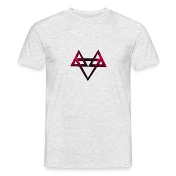 Neffex Logo 3D Red - Men's T-Shirt - heather grey - Front - AI Model Male 178 dark (178cm)