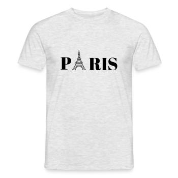Eiffelturm Paris - Männer T-Shirt - Grau meliert - Vorne - AI Model Male 178 dark (178cm)